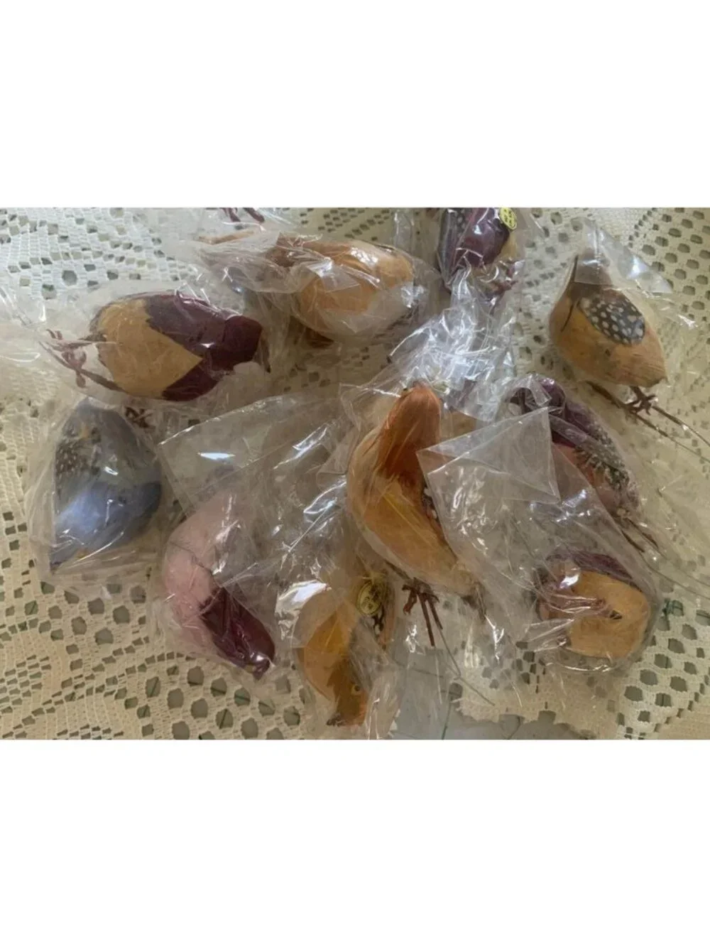 Vintage Feathered Birds Set of 12 Hong Kong 3